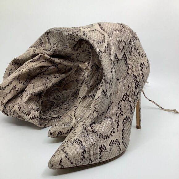 Olivia Faux Leather Snakeskin Over The Knee Boots - Picture 6 of 8